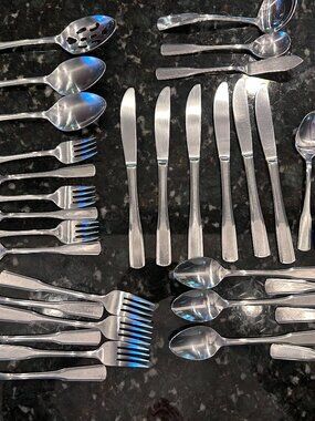 36pc Reed&Barton Rebacraft COLONIAL HALL Stainless Flatware Service for 6 Korea